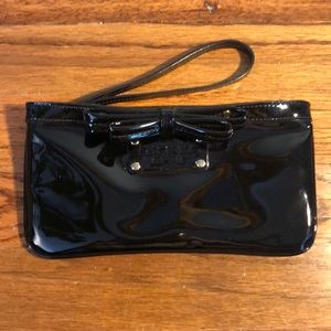 Kate Spade Black Patent Leather Wristlet Handbag